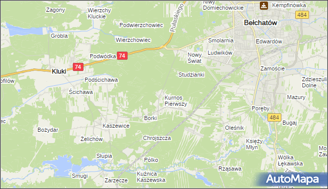 mapa Kurnos Pierwszy, Kurnos Pierwszy na mapie Targeo