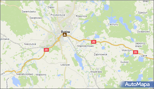 mapa Mądrzechowo, Mądrzechowo na mapie Targeo