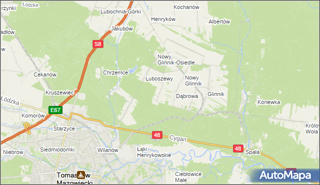 mapa Marianka gmina Lubochnia, Marianka gmina Lubochnia na mapie Targeo