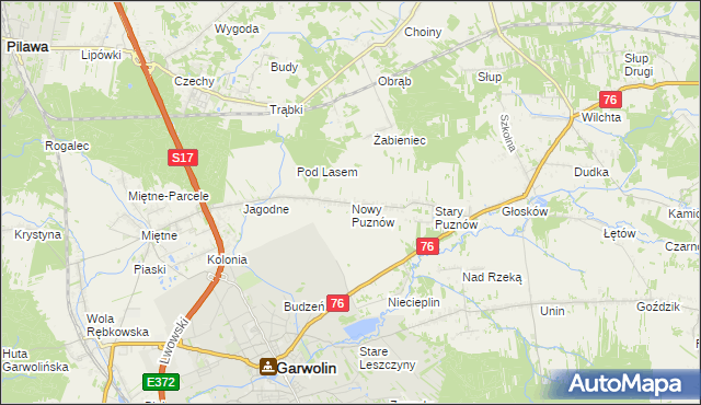 mapa Nowy Puznów, Nowy Puznów na mapie Targeo