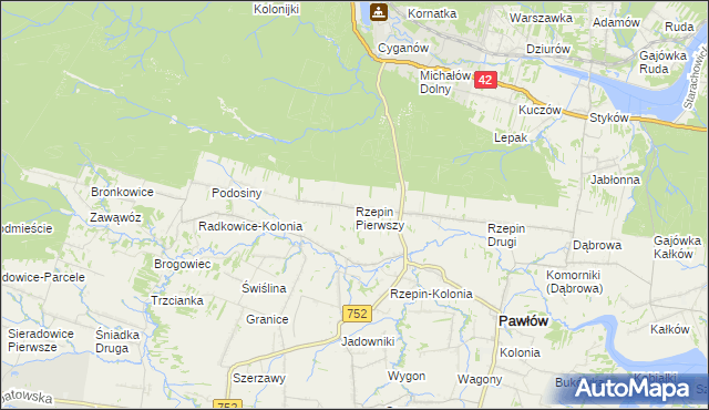 mapa Rzepin Pierwszy, Rzepin Pierwszy na mapie Targeo