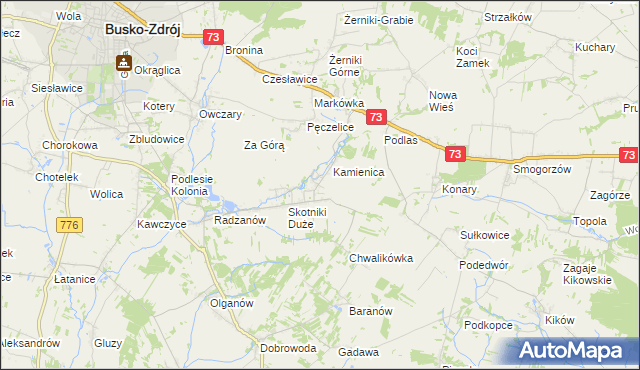 mapa Skotniki Małe, Skotniki Małe na mapie Targeo