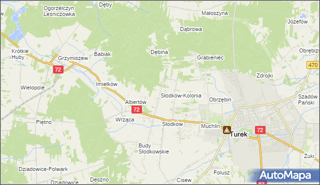 mapa Słodków-Kolonia, Słodków-Kolonia na mapie Targeo