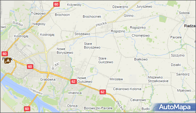 mapa Stare Gulczewo, Stare Gulczewo na mapie Targeo