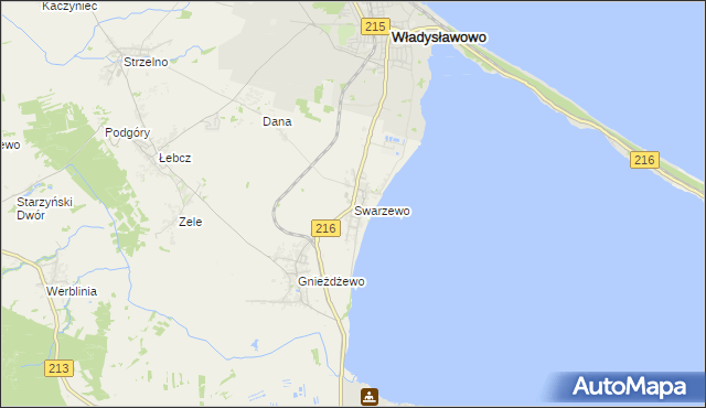mapa Swarzewo, Swarzewo na mapie Targeo