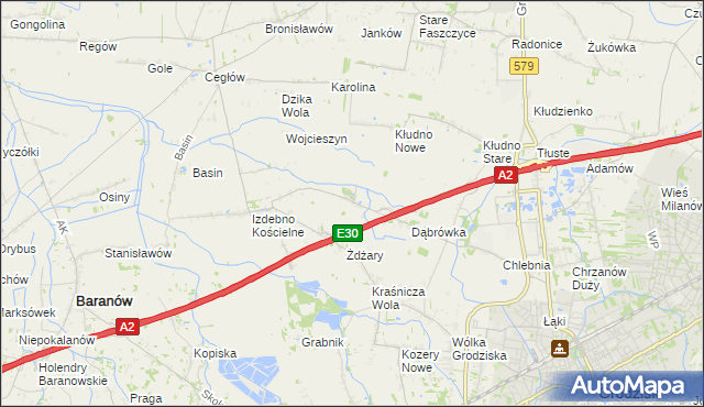 mapa Zabłotnia, Zabłotnia na mapie Targeo