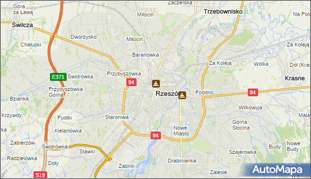 mapa Rzeszów, Rzeszów na mapie Targeo