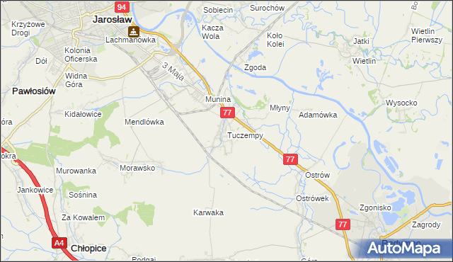 mapa Tuczempy, Tuczempy na mapie Targeo