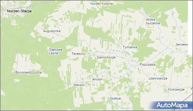 mapa Siemichocze, Siemichocze na mapie Targeo