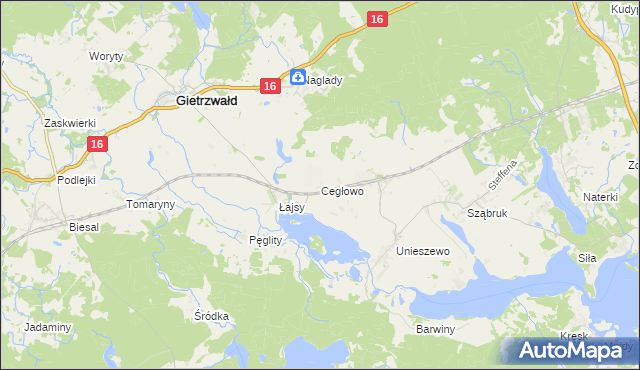 mapa Cegłowo, Cegłowo na mapie Targeo