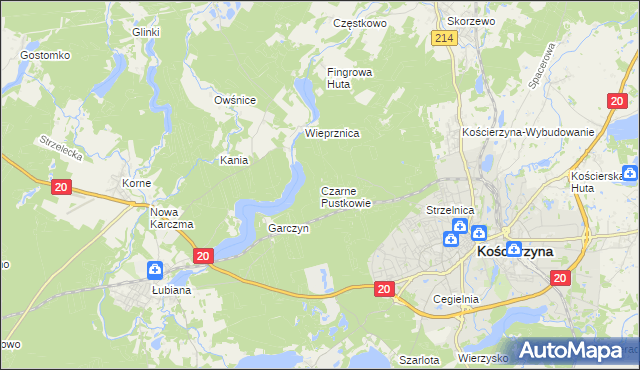 mapa Czarne Pustkowie, Czarne Pustkowie na mapie Targeo