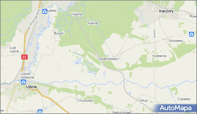 mapa Dziembówko, Dziembówko na mapie Targeo