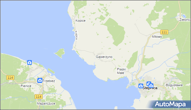 mapa Gąsierzyno, Gąsierzyno na mapie Targeo