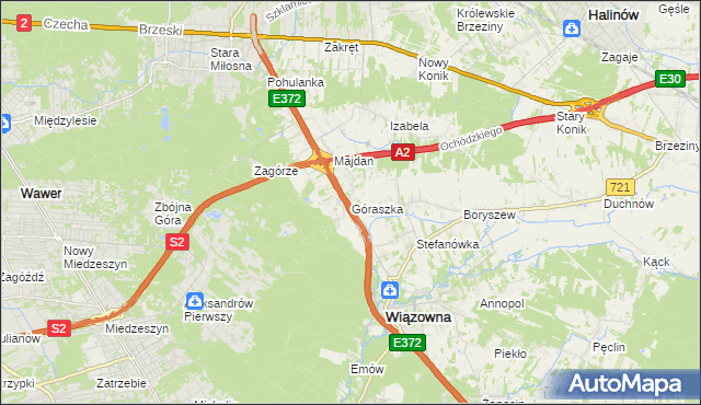mapa Góraszka, Góraszka na mapie Targeo