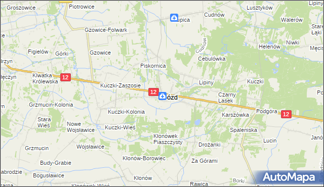 mapa Gózd powiat radomski, Gózd powiat radomski na mapie Targeo