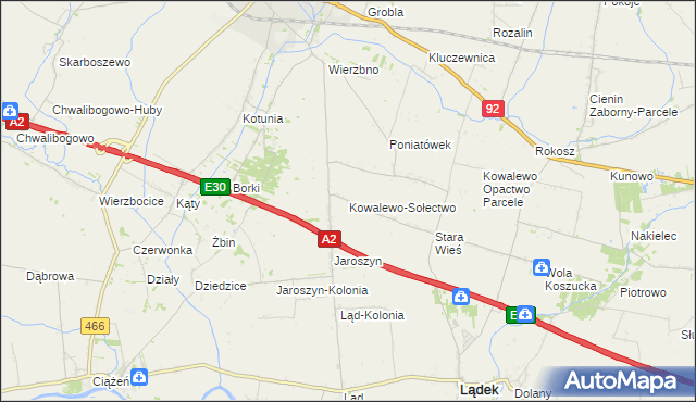mapa Kowalewo-Sołectwo, Kowalewo-Sołectwo na mapie Targeo