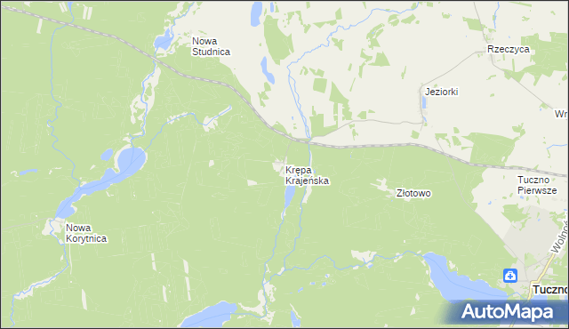 mapa Krępa Krajeńska, Krępa Krajeńska na mapie Targeo