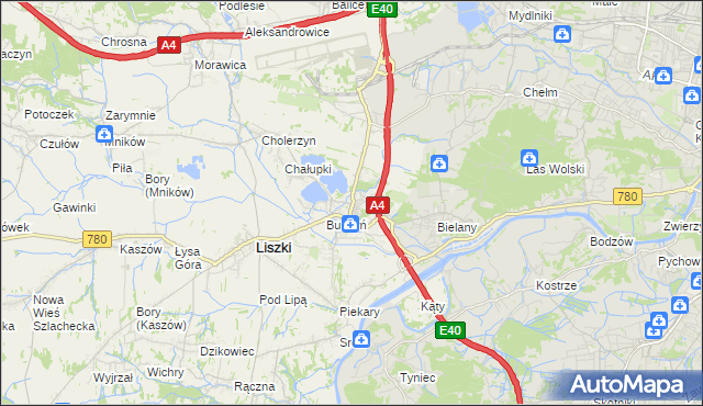 mapa Kryspinów, Kryspinów na mapie Targeo