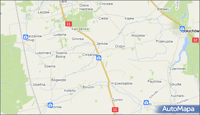 mapa Kuczków gmina Pleszew, Kuczków gmina Pleszew na mapie Targeo