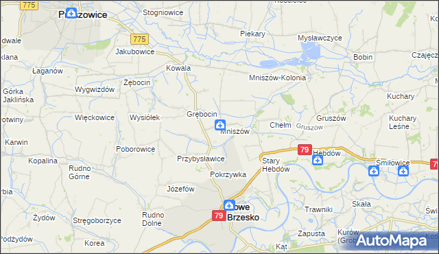 mapa Mniszów, Mniszów na mapie Targeo