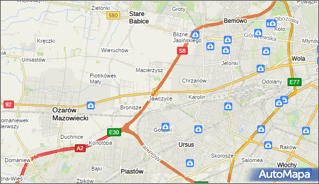 mapa Mory gmina Ożarów Mazowiecki, Mory gmina Ożarów Mazowiecki na mapie Targeo