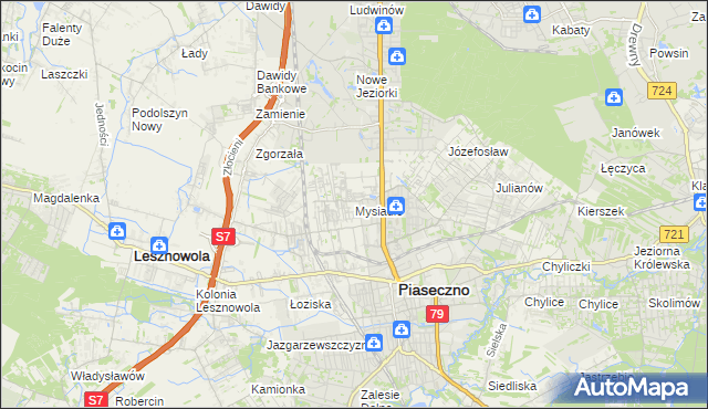 mapa Mysiadło, Mysiadło na mapie Targeo