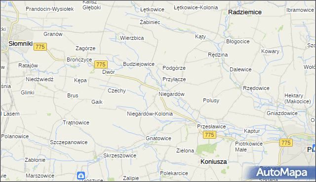 mapa Niegardów, Niegardów na mapie Targeo