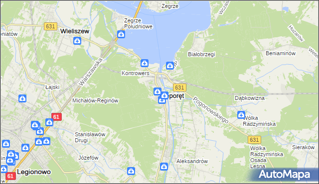 mapa Nieporęt, Nieporęt na mapie Targeo
