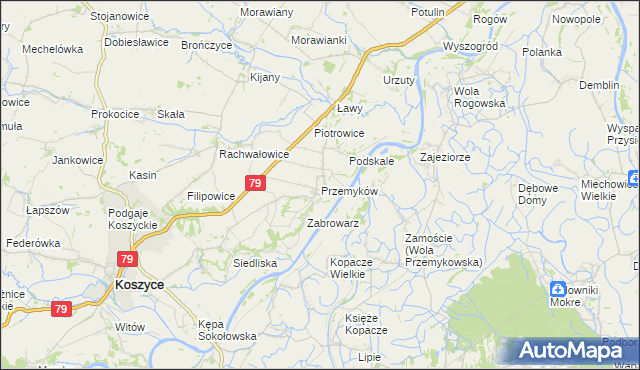 mapa Przemyków, Przemyków na mapie Targeo