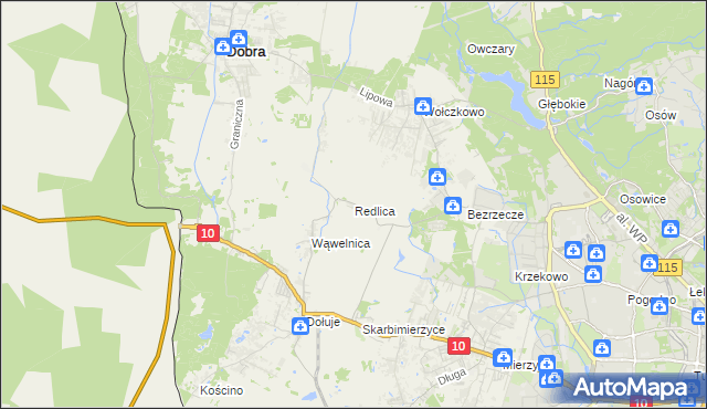 mapa Redlica, Redlica na mapie Targeo