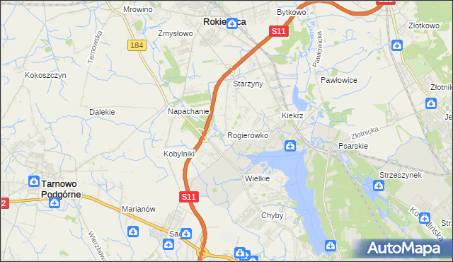 mapa Rogierówko, Rogierówko na mapie Targeo