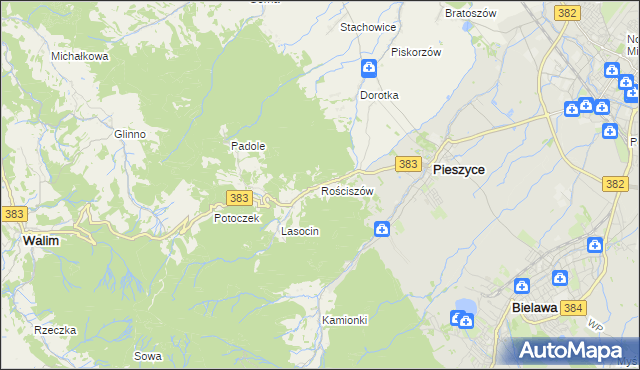 mapa Rościszów, Rościszów na mapie Targeo