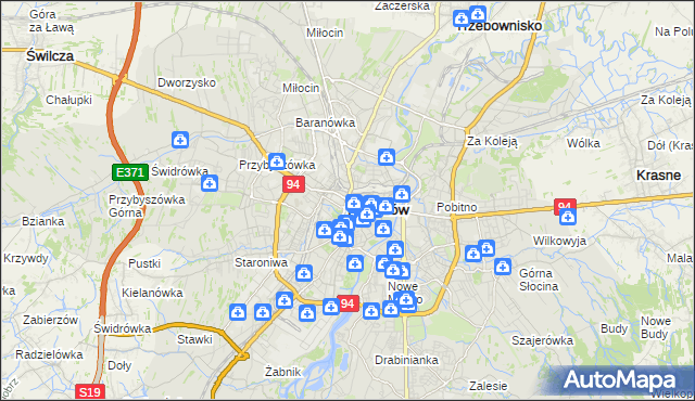 mapa Rzeszów, Rzeszów na mapie Targeo