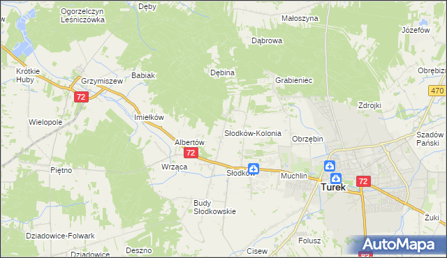 mapa Słodków-Kolonia, Słodków-Kolonia na mapie Targeo