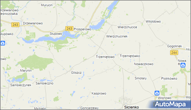 mapa Trzemiętowo, Trzemiętowo na mapie Targeo