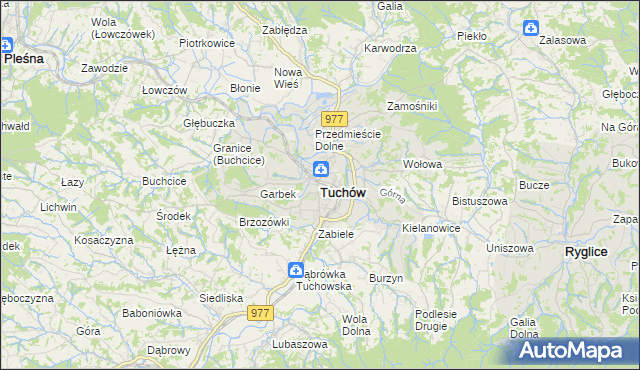 mapa Tuchów, Tuchów na mapie Targeo