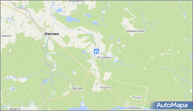 mapa Wyszewo, Wyszewo na mapie Targeo