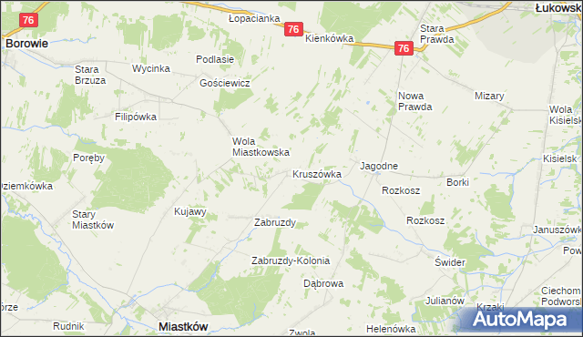 mapa Kruszówka, Kruszówka na mapie Targeo