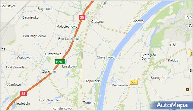 mapa Chrystkowo, Chrystkowo na mapie Targeo