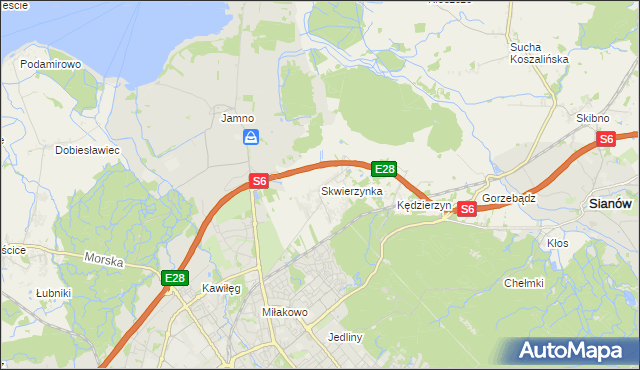 mapa Skwierzynka, Skwierzynka na mapie Targeo
