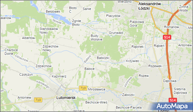 mapa Babiczki, Babiczki na mapie Targeo