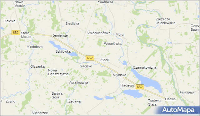 mapa Piecki gmina Filipów, Piecki gmina Filipów na mapie Targeo