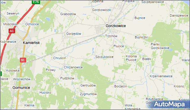 mapa Szczukocice, Szczukocice na mapie Targeo