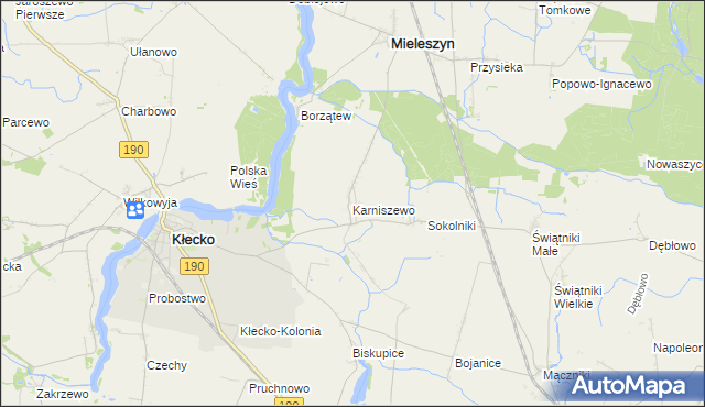 mapa Karniszewo, Karniszewo na mapie Targeo