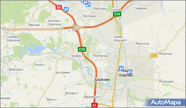 mapa Rotmanka, Rotmanka na mapie Targeo