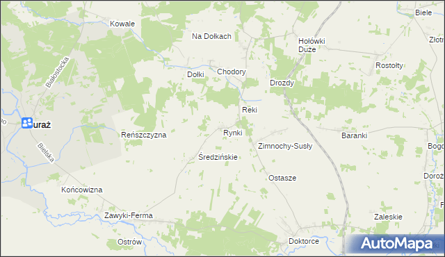 mapa Rynki, Rynki na mapie Targeo
