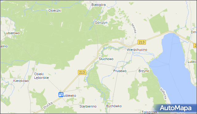 mapa Słuchowo, Słuchowo na mapie Targeo