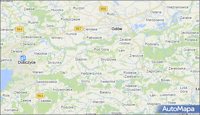 mapa Stryszowa, Stryszowa na mapie Targeo