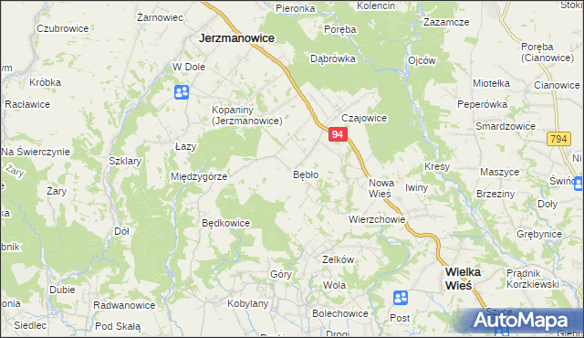 mapa Bębło, Bębło na mapie Targeo