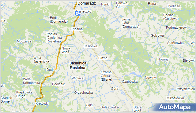mapa Blizne, Blizne na mapie Targeo